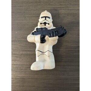 2008 Disney Lucas Film Star Wars Rubber Storm Trooper Action Figure Fast Ship